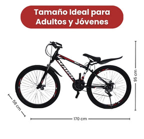 Bicicleta Rin 26 Con 21 Cambios De Velocidad Frenos De Disco Y Suspensión Delantera