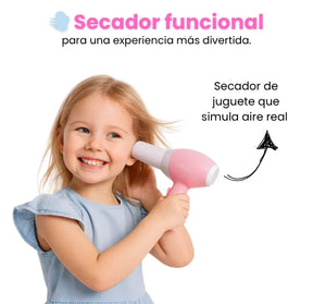 Tocador Para Niña Con Luz Sonido Silla Y Accesorios