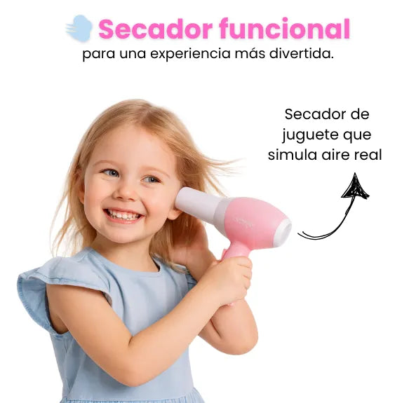 Tocador Para Niña Con Luz Sonido Silla Y Accesorios