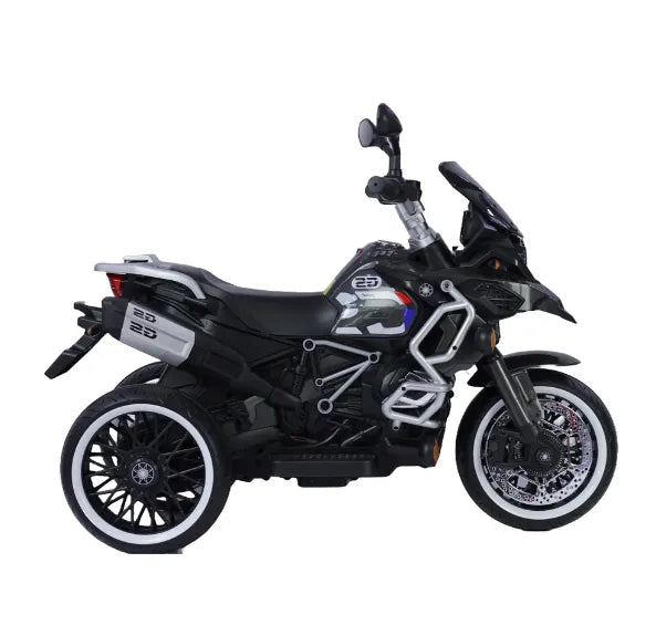 Montable Moto Eléctrica Infantil R1250 Negra Con Luces LED, Sonidos, USB y Bluetooth