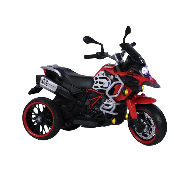 Montable Moto Eléctrica Infantil R1250 Negra Con Luces LED, Sonidos, USB y Bluetooth