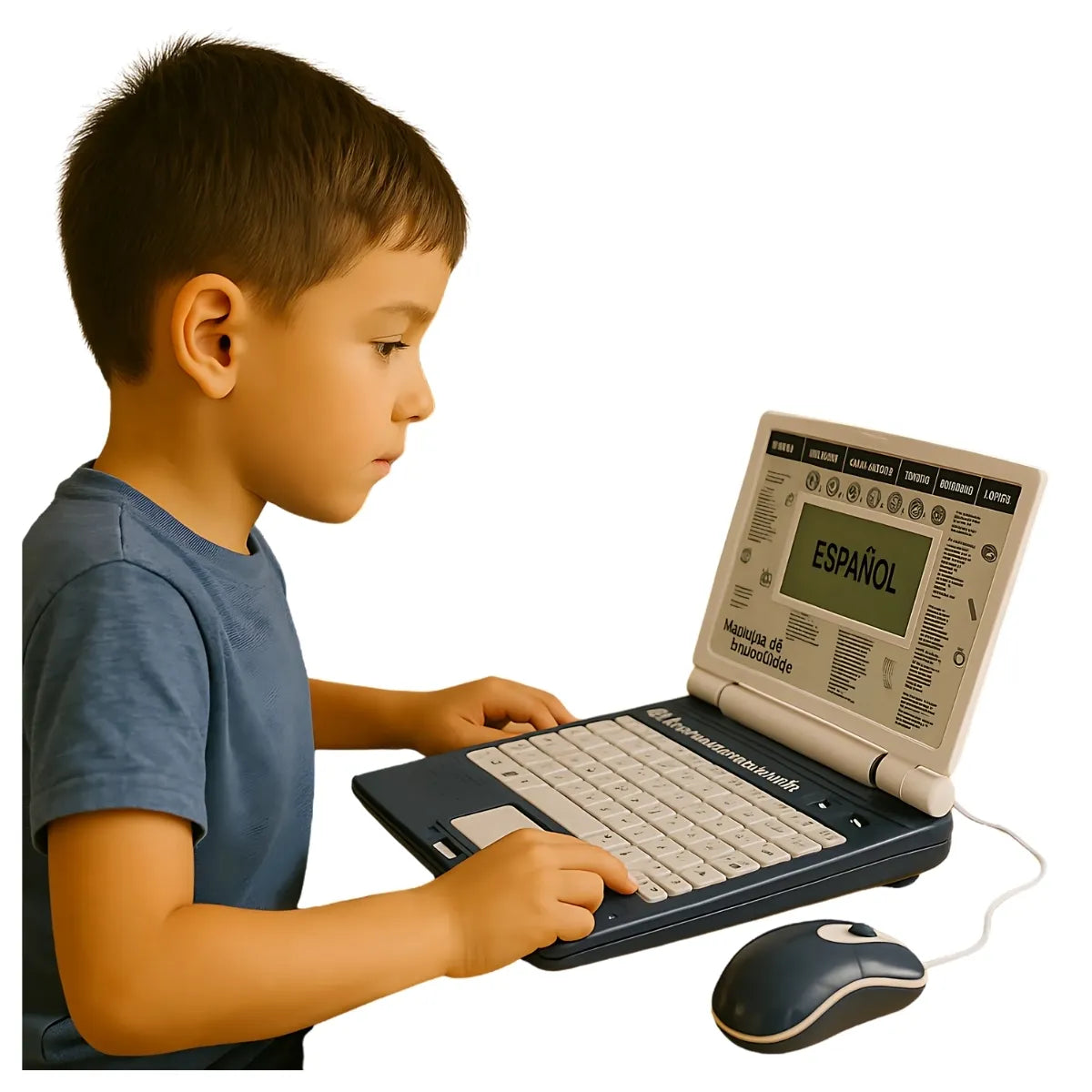 Computador Didactico Juguete Con 130 Funciones De Niño Azul