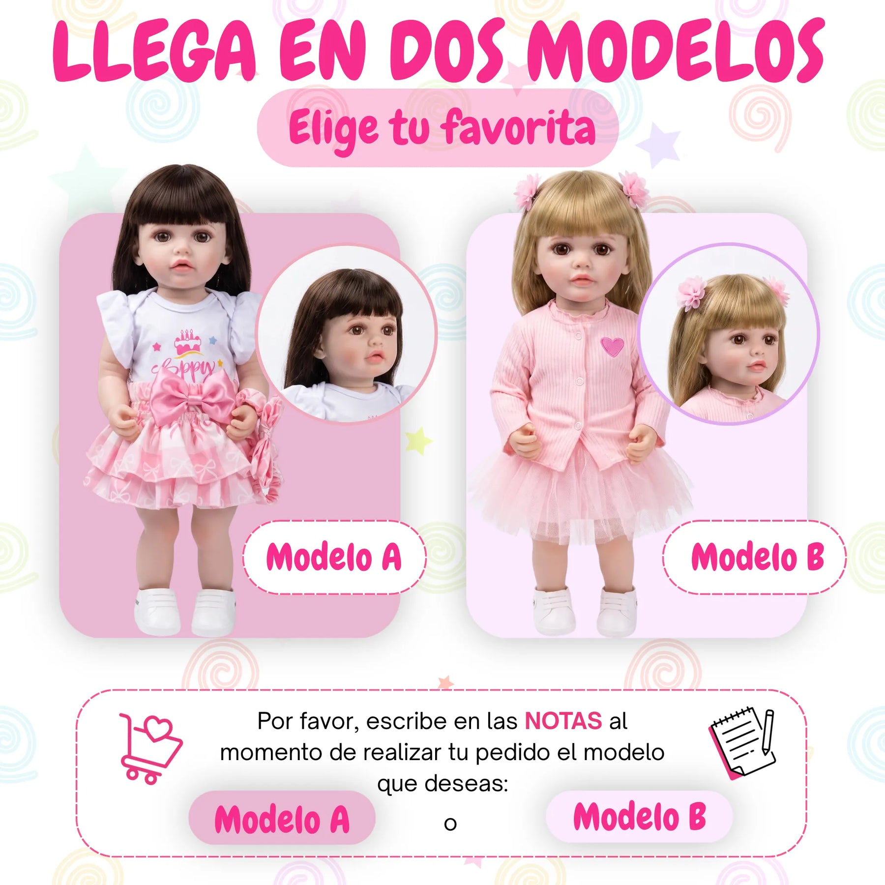 Muñeca Bebé Real Gestos Grande 55 cm Interactiva Habla, Canta, Mueve Cabeza, Boca y Manos