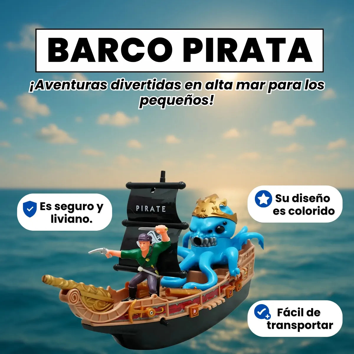Barco Pirata Con Luces Y Humo