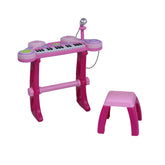 Piano Infantil con Micrófono, Silla, Luces, Sonidos Y Conexión MP3