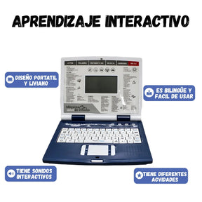 Computador Didactico Juguete Con 130 Funciones De Niño Azul