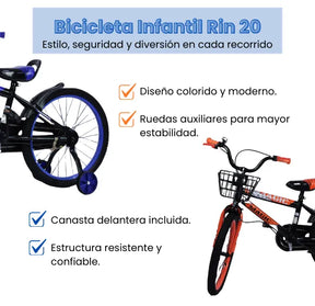 Bicicleta Infantil Rin 20 Para Niño