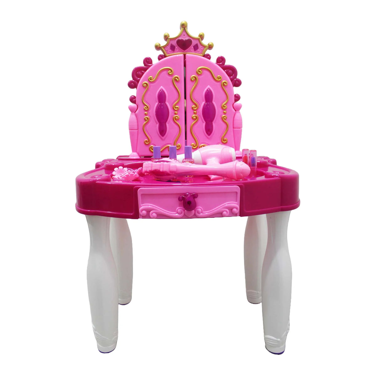 Tocador Mágico Para Niña Con Luz Sonido Silla Y Accesorios