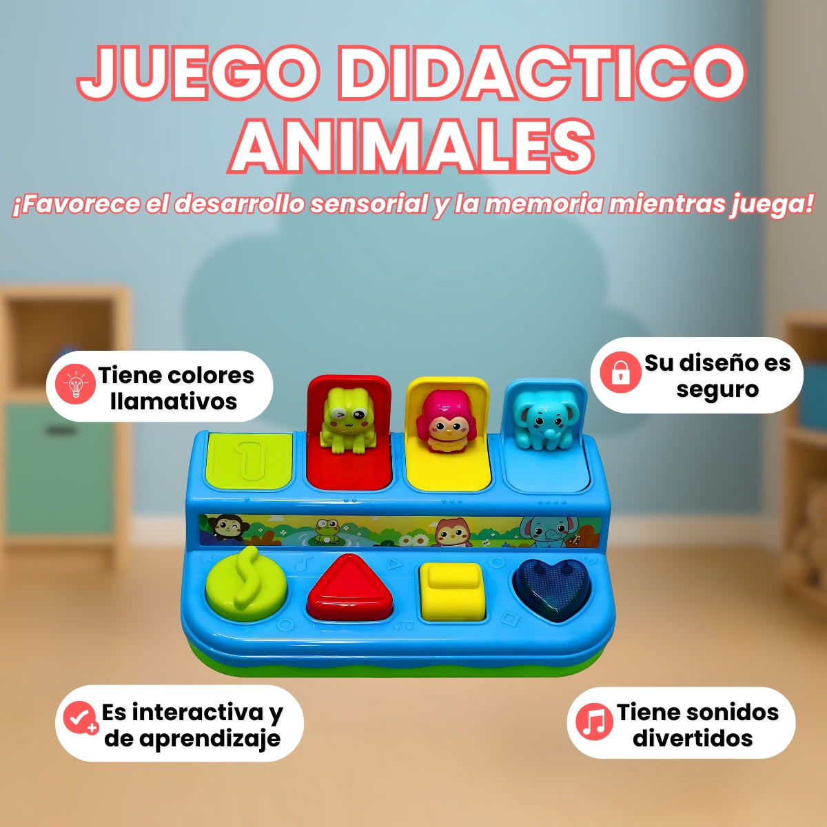 Juego Didactico De Animales Estimulacion Para Bebe