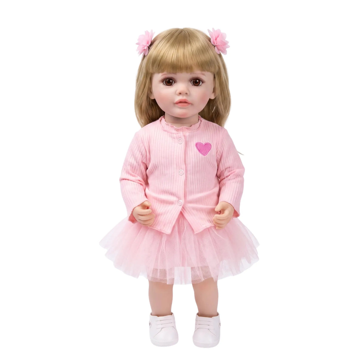 Muñeca Bebé Real Gestos Grande 55 cm Interactiva Habla, Canta, Mueve Cabeza, Boca y Manos