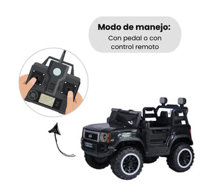 Montable 4x4 Eléctrica Infantil Con Luces, Música, Bluetooth y Control Remoto