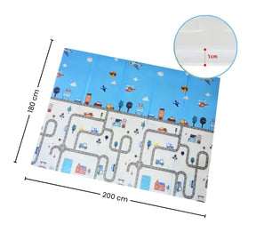 Tapete De Juego Plegable Para Bebé Doble Faz Acolchonado Y Antideslizante
