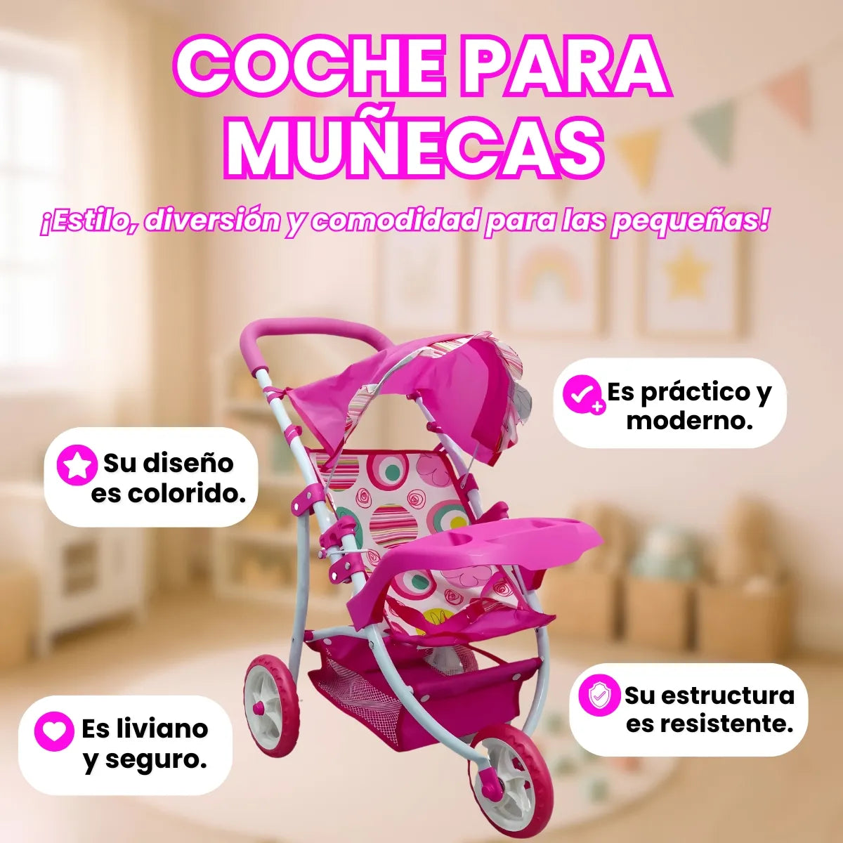 Coche Fino para muñecas
