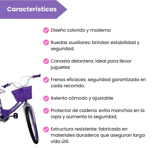 Bicicleta Infantil Rin 20 Para Niñas