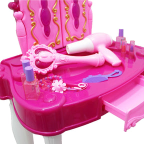 Tocador Mágico Para Niña Con Luz Sonido Silla Y Accesorios
