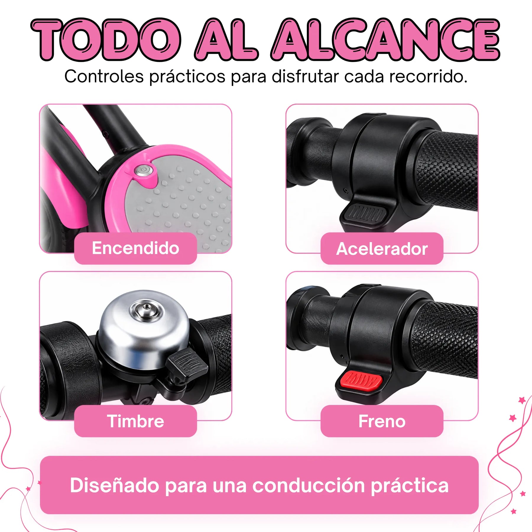 Scooter Eléctrico con Luces LED, Bluetooth y Pantalla Digital Para Niña y Niño