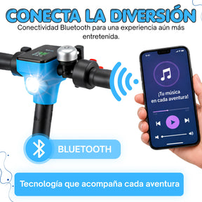 Scooter Eléctrico con Luces LED, Bluetooth y Pantalla Digital Para Niña y Niño