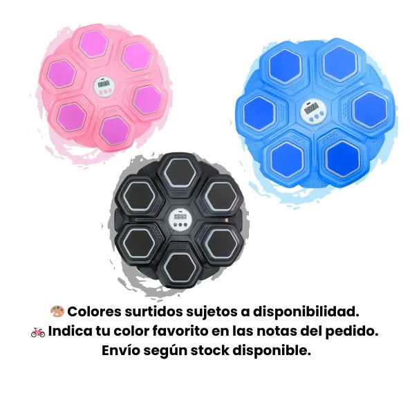 Tablero de Boxeo Musical Infantil con Luces LED Y Bluetooth