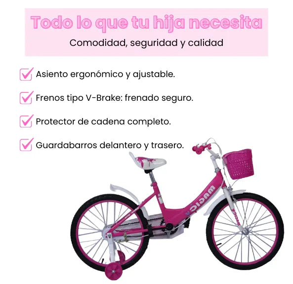 Bicicleta Infantil Rin 20 Para Niñas