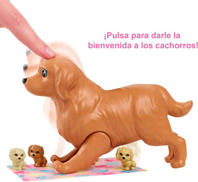 Conjunto De Juego De Muñeca Barbie Y Cachorros Recién Nacidos HCK75