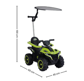 Montable Cuatrimoto Pequeña Para Niños Con Guía, Luces y Bluetooth