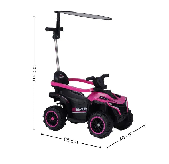 Montable Cuatrimoto Pequeña Para Niñas Con Guía, Luces y Bluetooth