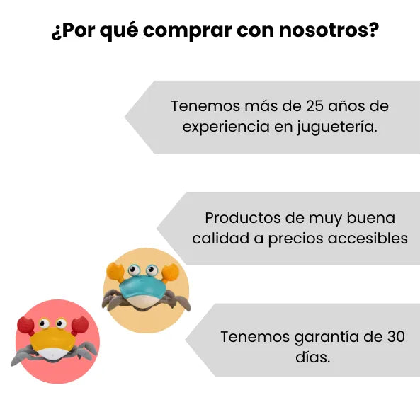 Cangrejo Pilas Inteligente Para Bebés Con Luces y Música