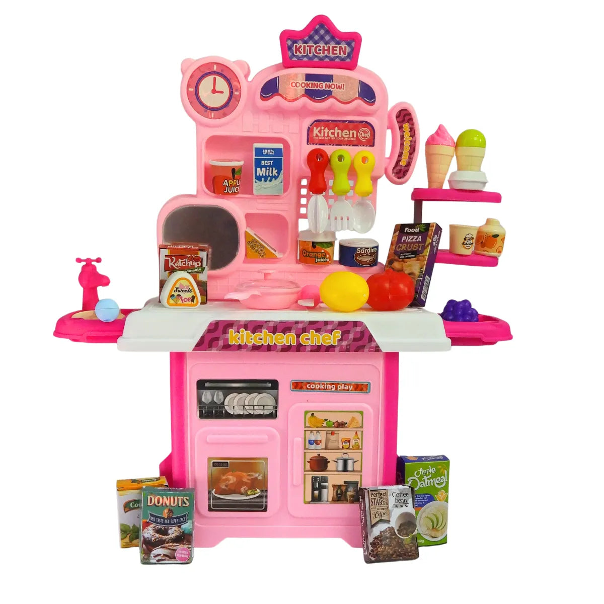 Cocina Infantil Pequeña Incluye 53 Piezas De Juguete Para Niñas
