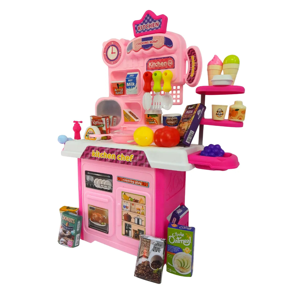 Cocina Infantil Pequeña Incluye 53 Piezas De Juguete Para Niñas