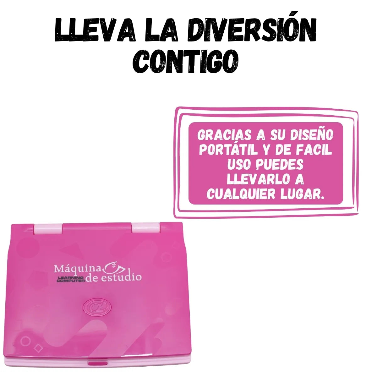 Computador Didactico Juguete Con 130 Funciones De Niña Rosado