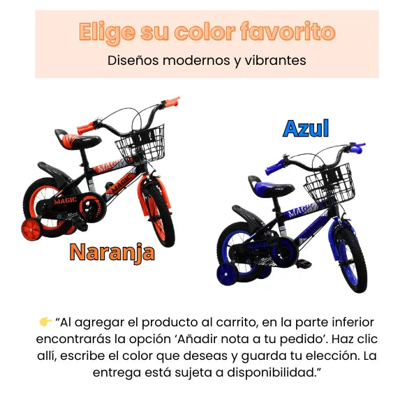 Bicicleta Infantil Rin 12 Para Niño Con Llantas Auxiliares