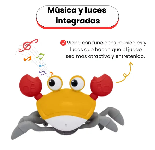 Cangrejo Pilas Inteligente Para Bebés Con Luces y Música