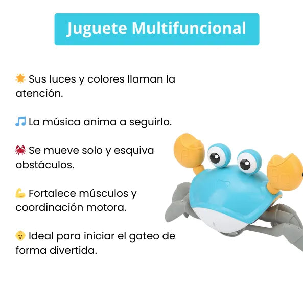 Cangrejo Pilas Inteligente Para Bebés Con Luces y Música