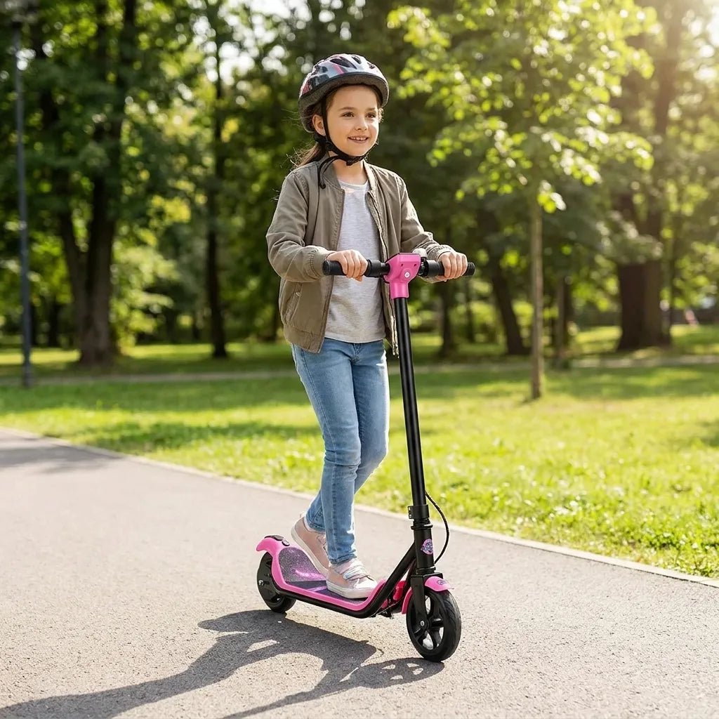 Scooter Eléctrica Mediana Infantil Con Bluetooth, Luces LED, Pantalla LCD Y Batería Recargable