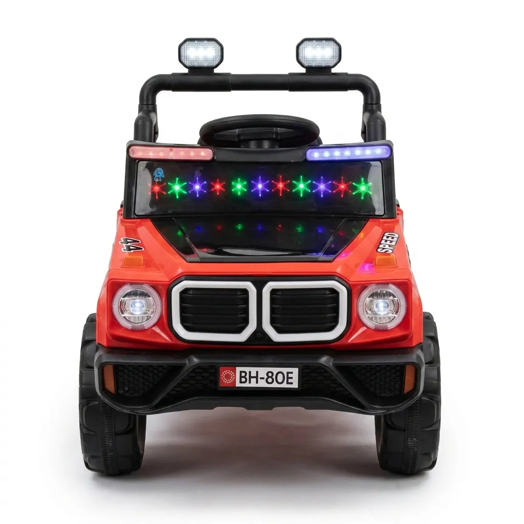 Montable Campero Mediano Para Niño Con Control Remoto, Bluetooth, Luces LED Y Sonidos