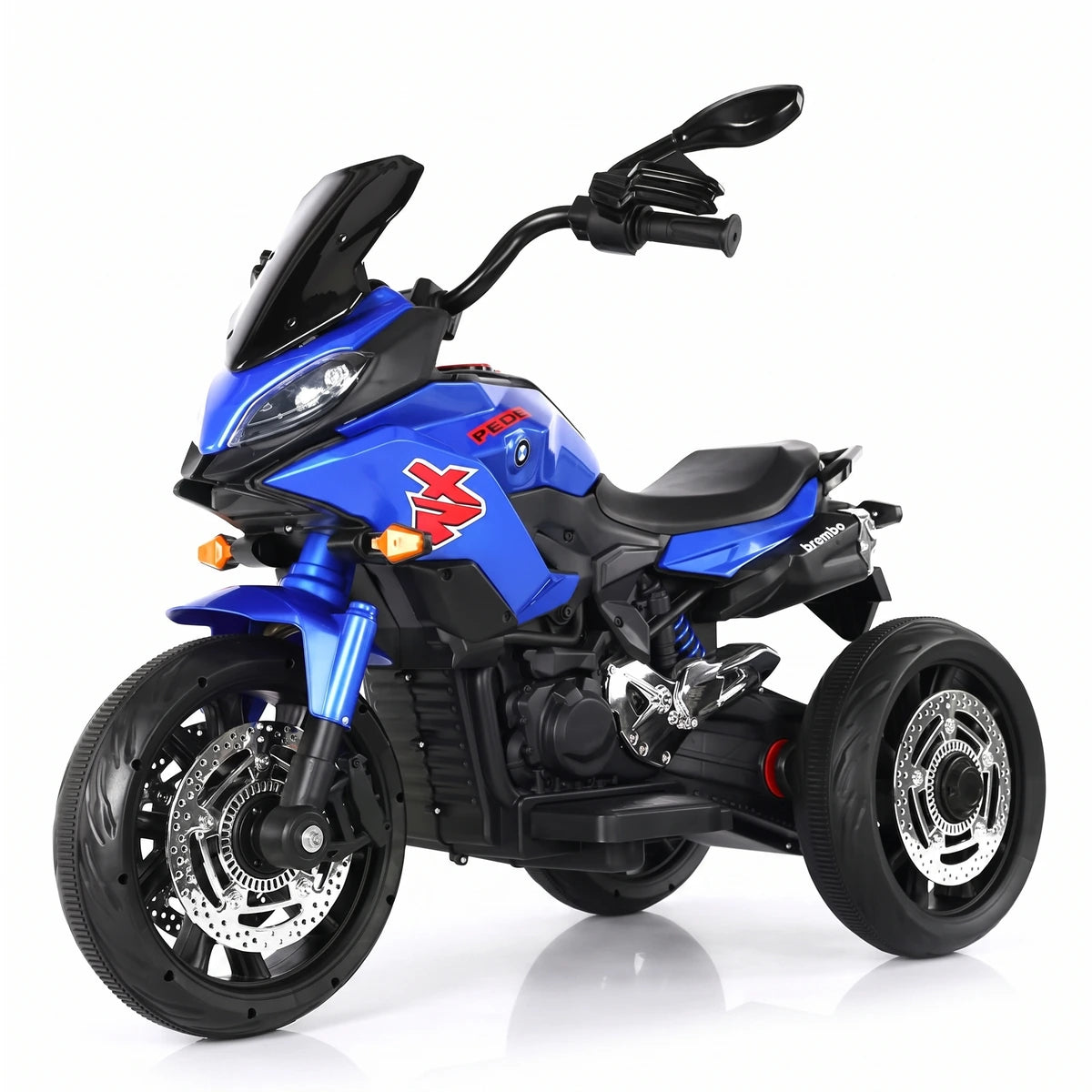 Montable Moto HD Infantil 3 Ruedas Con Luces LED, Sonidos, Bluetooth, USB Y Micrófono