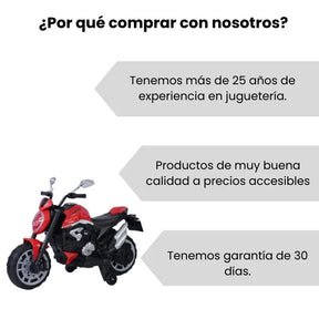 Montable Moto MT Eléctrica Para Niños Con Luces, Sonidos, Ruedas de Apoyo y Bluetooth