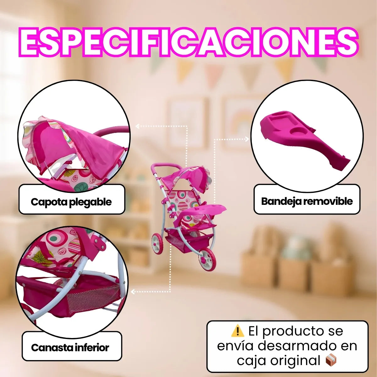 Coche Fino para muñecas