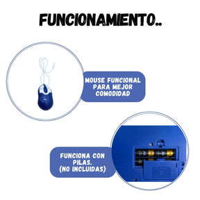Computador Didactico Juguete Con 130 Funciones De Niño Azul