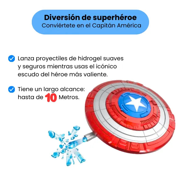 Escudo Lanzador de Hidrogel Capitán América