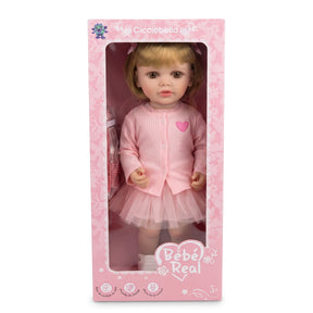 Muñeca Bebé Real Gestos Grande 55 cm Interactiva Habla, Canta, Mueve Cabeza, Boca y Manos
