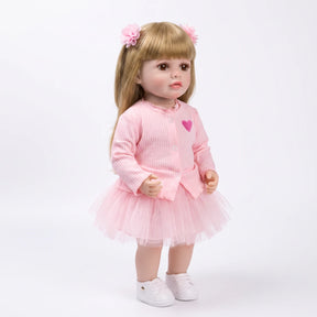 Muñeca Bebé Real Gestos Grande 55 cm Interactiva Habla, Canta, Mueve Cabeza, Boca y Manos