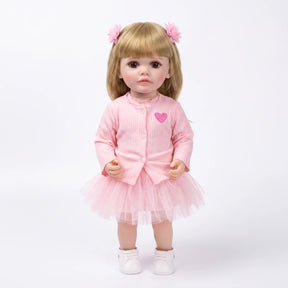 Muñeca Bebé Real Gestos Grande 55 cm Interactiva Habla, Canta, Mueve Cabeza, Boca y Manos