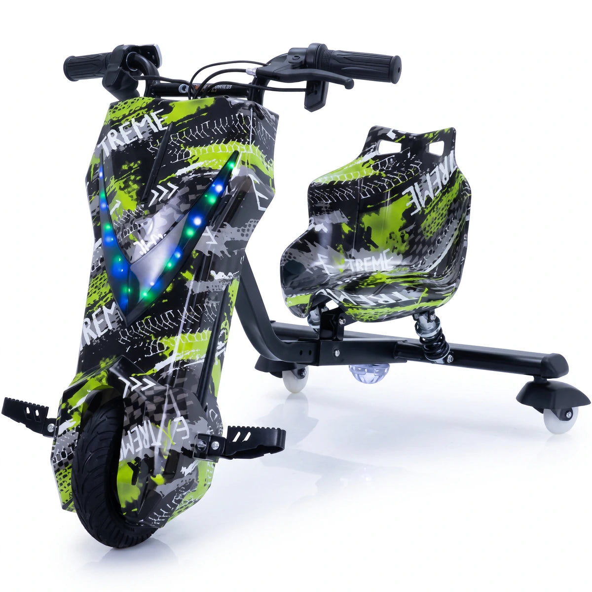 Triciclo Eléctrico Infantil 3 Ruedas con Luces LED, Bluetooth y Velocidades Ajustables