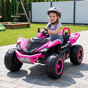 Carro Montable Buggy Eléctrico Infantil Control Remoto, Bluetooth, Luces LED