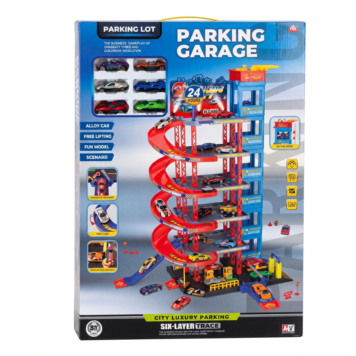 Pista Parqueadero 6 Niveles Para Niño