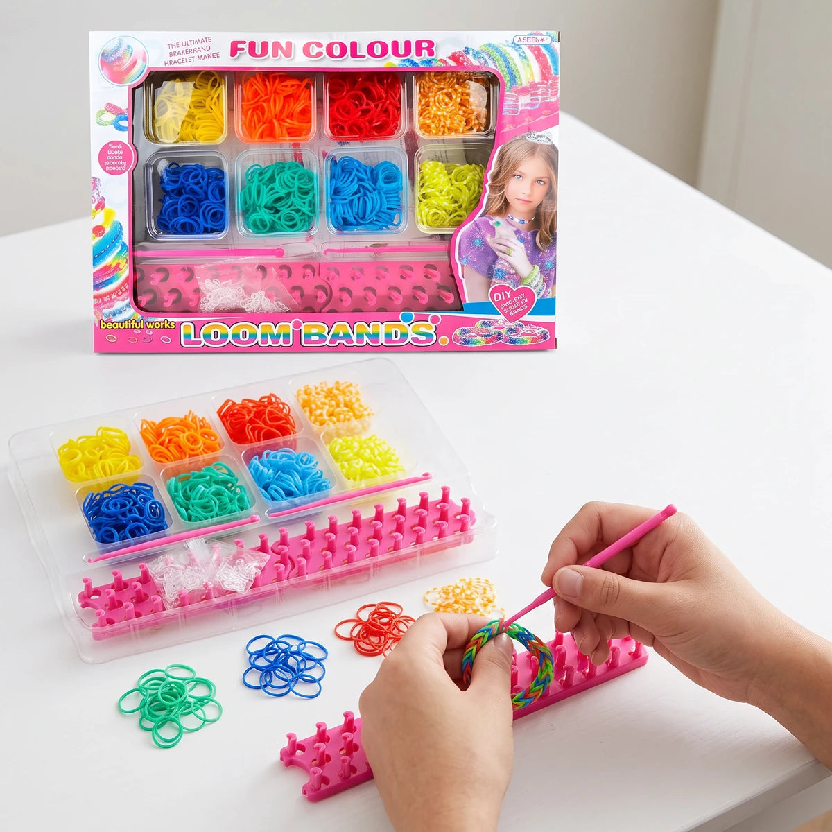 Set Pulseras Caucho Para Niña