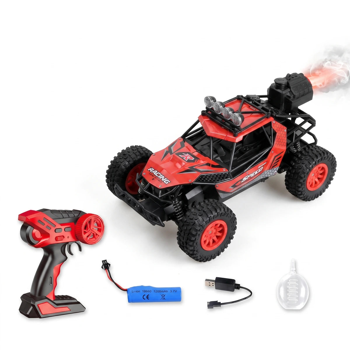 Carro A Control Remoto Rally Humo