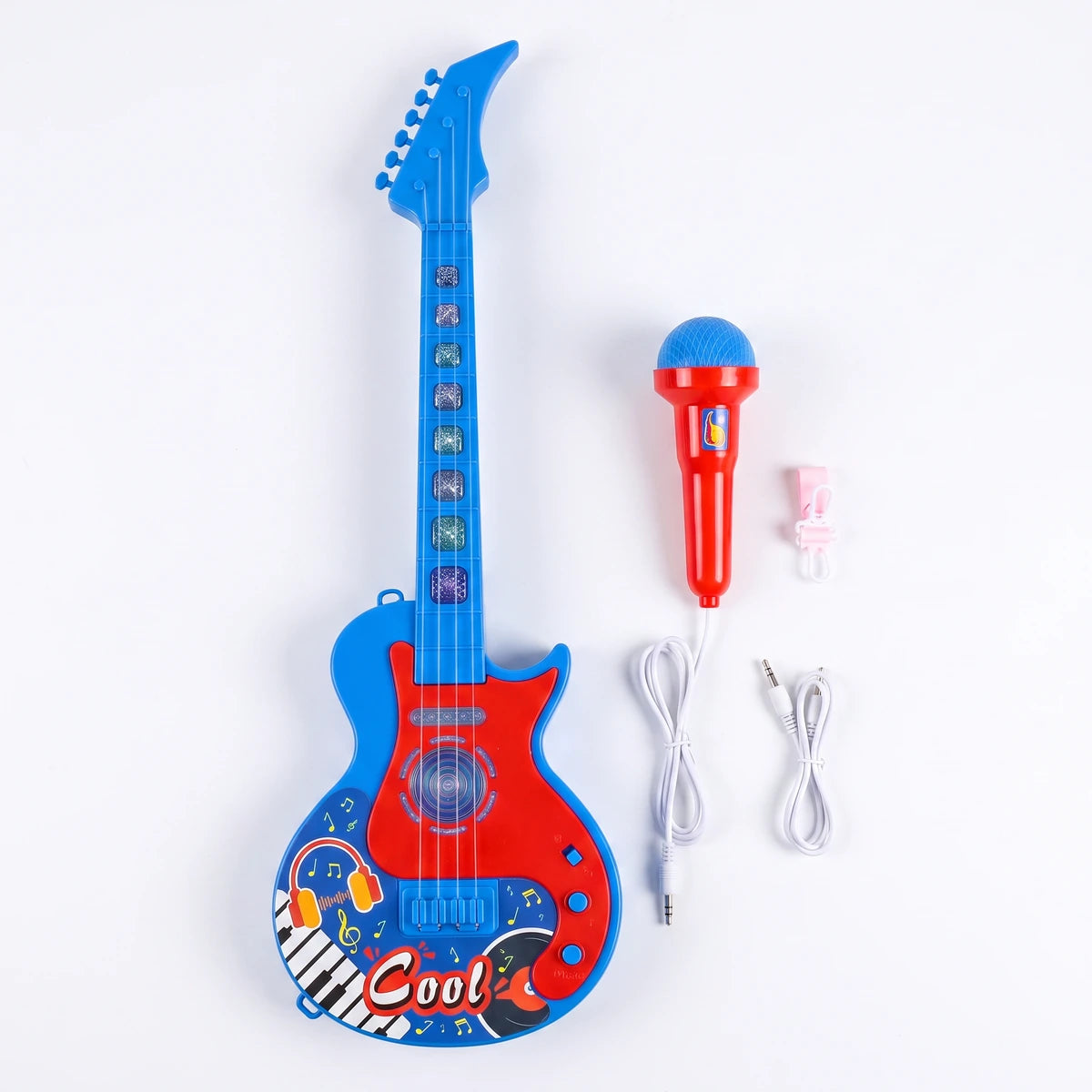 Guitarra Mediana Mas Micrófono Para Niño