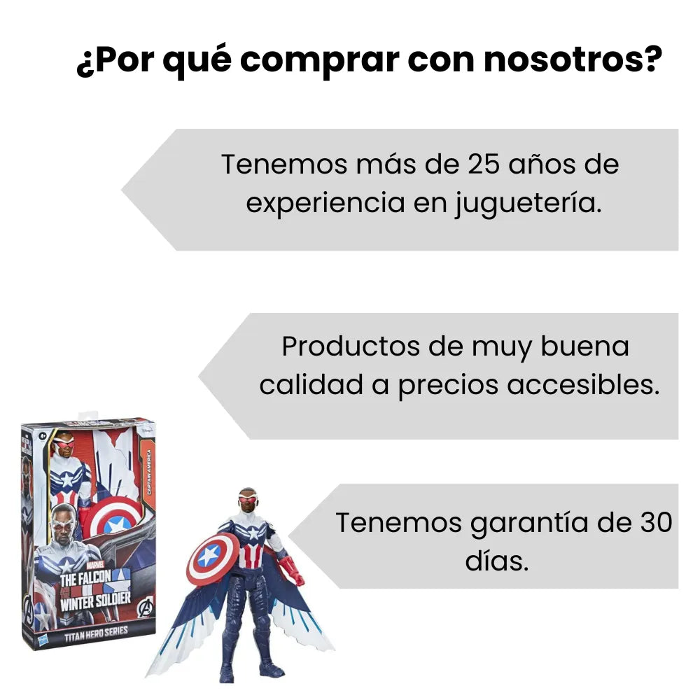 Figura Avengers Titan Hero Series Falcon Y Capitán América F2075